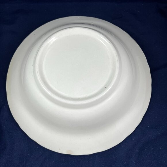 Yellow & White Ceramic Bowl With Floral Green Design - Picture 3 of 3